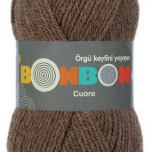 Fir de tricotat sau crosetat - Fire tip mohair din acril BONBON CUORE - MARO - 98602