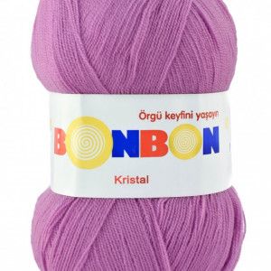 Fir de tricotat sau crosetat - Fire tip mohair din acril BONBON KRISTAL lila 98261