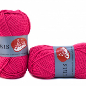 Fir de tricotat sau crosetat - Fire tip mohair din acril CANGURO - TRIS ROZ 308 - Img 2