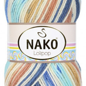 Fir de tricotat sau crosetat - Fire tip mohair din acril degrade Nako Lolipop degrade 82850
