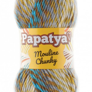 Fir de tricotat sau crosetat - Fire tip mohair din acril Kamgarn Papatya Mouline Chunky Degrade 6360