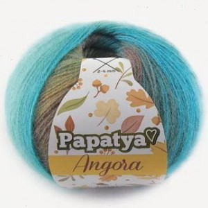 Fir de tricotat sau crosetat - Fire tip mohair din acril Kamgarn Papatya Angora degrade 81