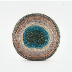 Fir de tricotat sau crosetat - Fire tip mohair din acril Kamgarn Papatya CAKE SILVER degrade 309