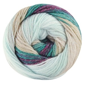 Fir de tricotat sau crosetat - Fire tip mohair din acril Kamgarn Papatya Batik Glitter degrade 03 - Img 2
