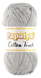 Fir de tricotat sau crosetat - Fire tip mohair din acril Kamgarn Papatya Cotton Touch GRI COD 1130