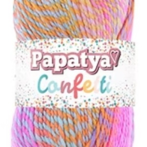 Fir de tricotat sau crosetat - Fire tip mohair din acril Kamgarn Papatya Confetti degrade 05