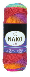 Fir de tricotat sau crosetat - Fire tip mohair din acril premium Nako VALS DEGRADE 87635