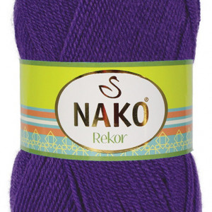 Fir de tricotat sau crosetat - Fire tip mohair din acril premium Nako REKOR MOV 2594