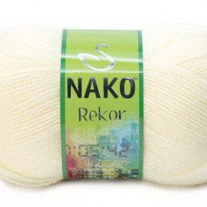 Fir de tricotat sau crosetat - Fire tip mohair din acril premium Nako REKOR CREAM 256