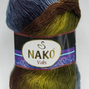 Fir de tricotat sau crosetat - Fire tip mohair din acril premium Nako VALS DEGRADE 86386