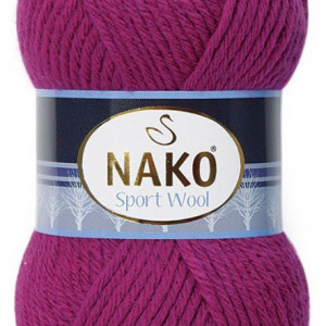 Fir de tricotat sau crosetat - Fire tip mohair din acril si lana Nako Sport Wool MOV 6964