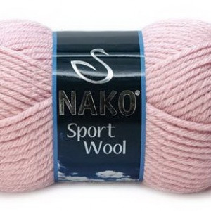 Fir de tricotat sau crosetat - Fire tip mohair din acril si lana Nako Sport Wool ROZ 10639