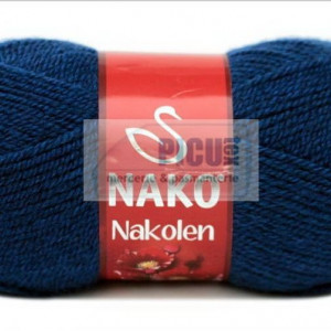 Fir de tricotat sau crosetat - Fire tip mohair din lana 50% si acril 50% Nakolen ALBASTRU 517