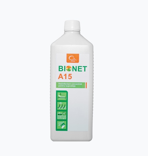 Bionet A15, 1 litru, dezinfectant concentrat pentru suprafete