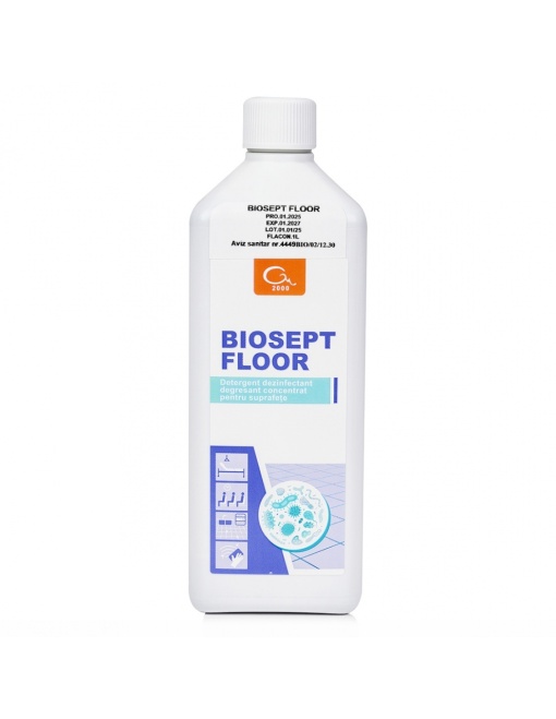 Biosept Floor, 1 litru, detergent dezinfectant concentrat pentru suprafete