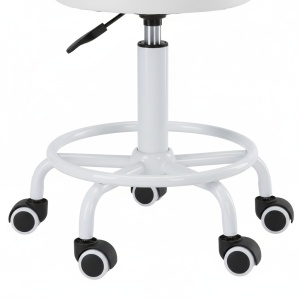 Scaun Profesional Cosmetica cu spatar detasabil, Green Studio Pro, alb - Img 6