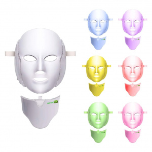 Masca Cosmetica Terapie LED pentru fata, anti-acnee, anti-riduri, Green Studio GS48