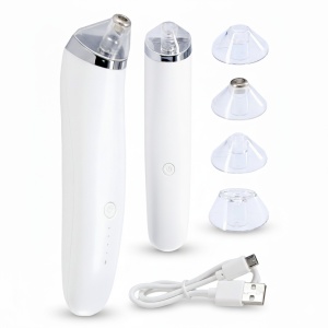 Aparat Vacuum curatare puncte negre, cu 4 capete, incarcare USB, Diamant Microdermabraziune