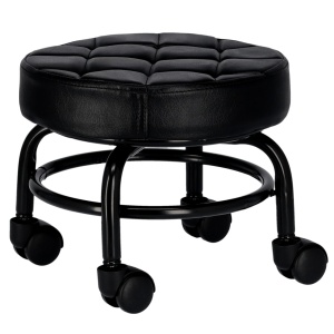 Scaun Jos Pedichiura, cu 4 Roti, Green Studio Pro, Negru - Img 2