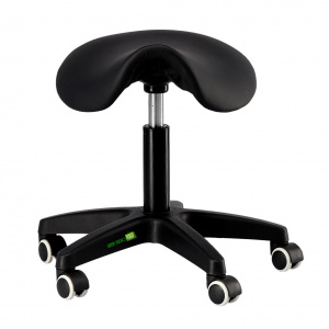 Scaun Cosmetica tip Șa, reglabil, pe role, Green Studio Pro