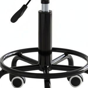 Scaun Profesional Cosmetica cu spatar detasabil, Green Studio Pro, negru - Img 5