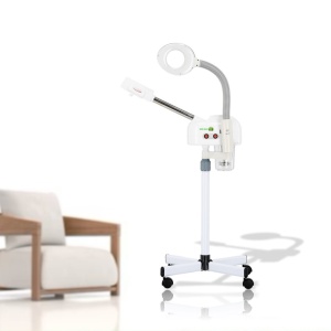Vapozon Pro cu Lampa LED si Lupa 5x, inaltime reglabila, aburi si ozon, Green Studio Pro GS-V3