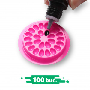 100 Buc x Suport adeziv extensii gene tip floare, 100 buc