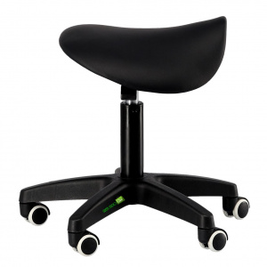 Scaun Cosmetica tip Șa, reglabil, pe role, Green Studio Pro