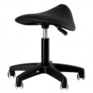 Scaun Cosmetica tip Șa, reglabil, pe role, Green Studio Pro