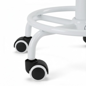 Scaun Profesional Cosmetica cu spatar detasabil, Green Studio Pro, alb - Img 7