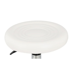 Scaun Cosmetica, Ergonomic, Reglabil, cu 5 roti, Green Studio Pro, Alb - Img 2