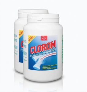 Clorom, 400 tablete efervescente dezinfectante de clor, pentru piscine, fantani, suprafete, instrumente