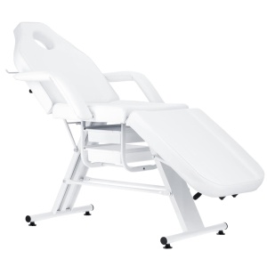 Set Pat Cosmetica + Lampa Led Semiluna + Scaun Cosmetica, Alb - Img 2