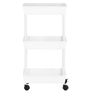 Ucenic Salon Cosmetica, 3 polite, 4 roti, alb, 31 x 36 x H 73cm, Green Studio Pro