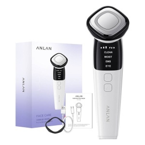 Aparat Profesional 9-in-1 pentru ten, EMS, vibratii sonice, fototerapie, Termoterapie, incarcare USB-C, ANLAN 01-ADRY32-02A - Img 3