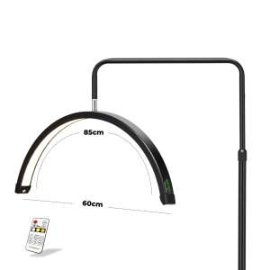 Lampa Led Cosmetica Semiluna 2800 lm, 60cm x 190cm, Green Studio Pro LGS-60, neagra - Img 4