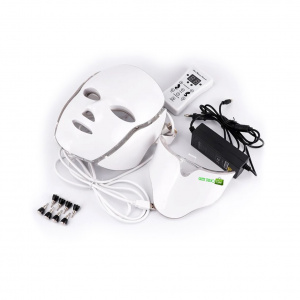 Masca Cosmetica Terapie LED pentru fata, anti-acnee, anti-riduri, Green Studio GS48