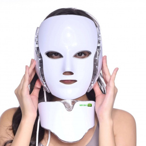 Masca Cosmetica Terapie LED pentru fata, anti-acnee, anti-riduri, Green Studio GS48