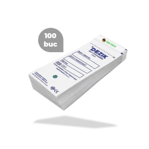 Set 100 pungi sterilizare 7.5 x 15 cm, autosigilante din hartie pentru pupinel sau autoclav, Alb, Green Studio Pro