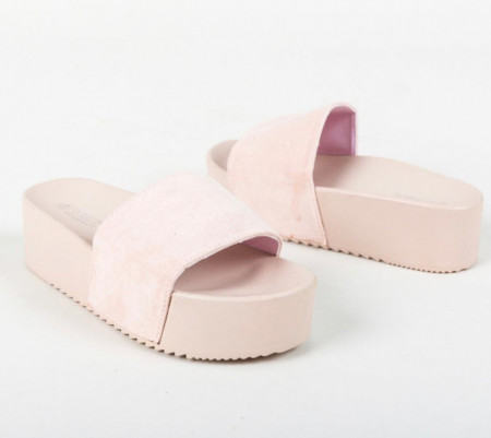 Papuci cu platforma Pink