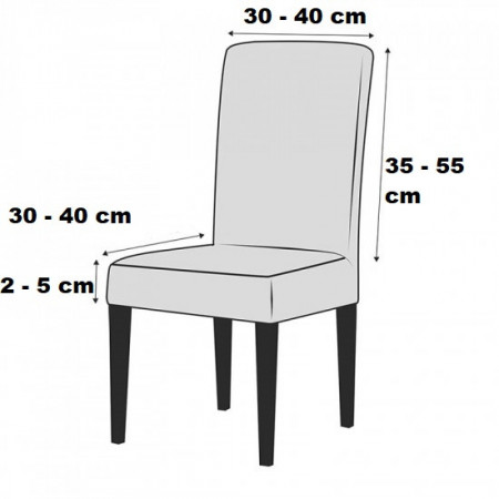 Set 6 huse elastice pentru scaune culoare Alb - Img 4