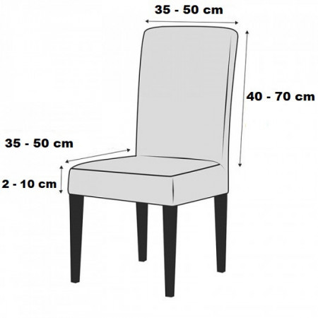 Set 6 huse pentru scaune, elastice si catifelate, culoare Maro Deschis - Img 2