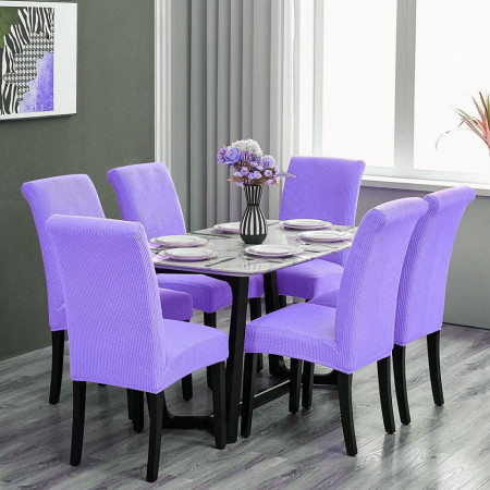 Set 6 huse elastice pentru scaune culoare Lila - Img 1