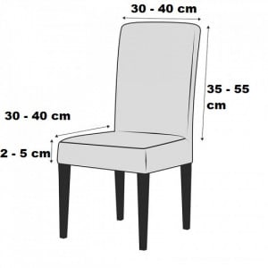 Set 6 huse elastice pentru scaune culoare Visiniu - Img 4