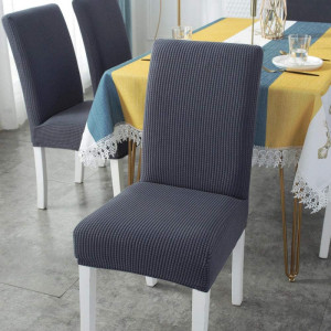 Set 6 huse elastice pentru scaune culoare Cenusiu - Img 1