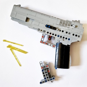 Set de constructie Pistol COLT M1911 - cu functie de tragere, 385 piese - Img 4