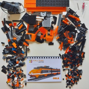 Set tren electric piese conatructie Orla