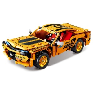 Set de constructie Yellow Race Machine - back pull, 354 piese - Img 2