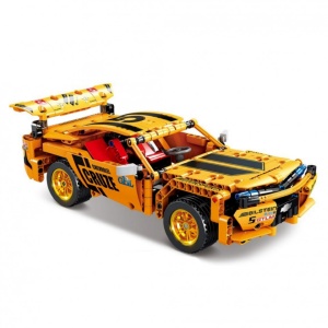 Set de constructie Yellow Race Machine - back pull, 354 piese - Img 1