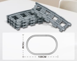 Trenulet electric AVA tip pod rulant din piese de construcție, 1270 piese - Img 5